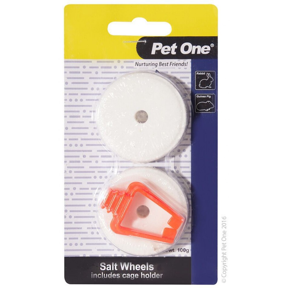 Pet One Salt Lick Wheel with Clip 2pk