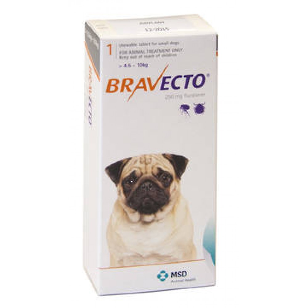 Bravecto  Chewable Flea & Tick Treatment for Small Dogs (Orange 4.5 - 10kg)