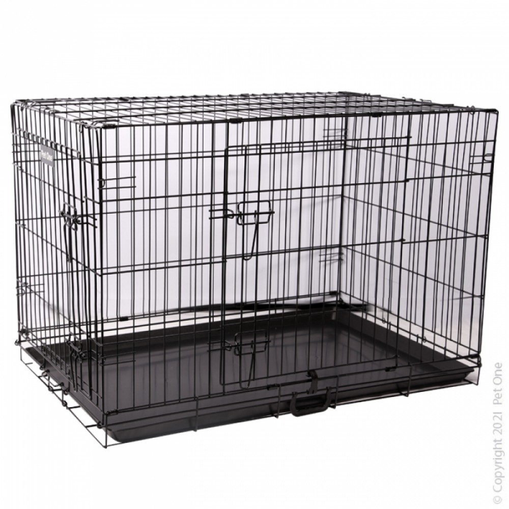 Pet One Collapsible Crate BLACK 92L x 56.5W x 63cm H