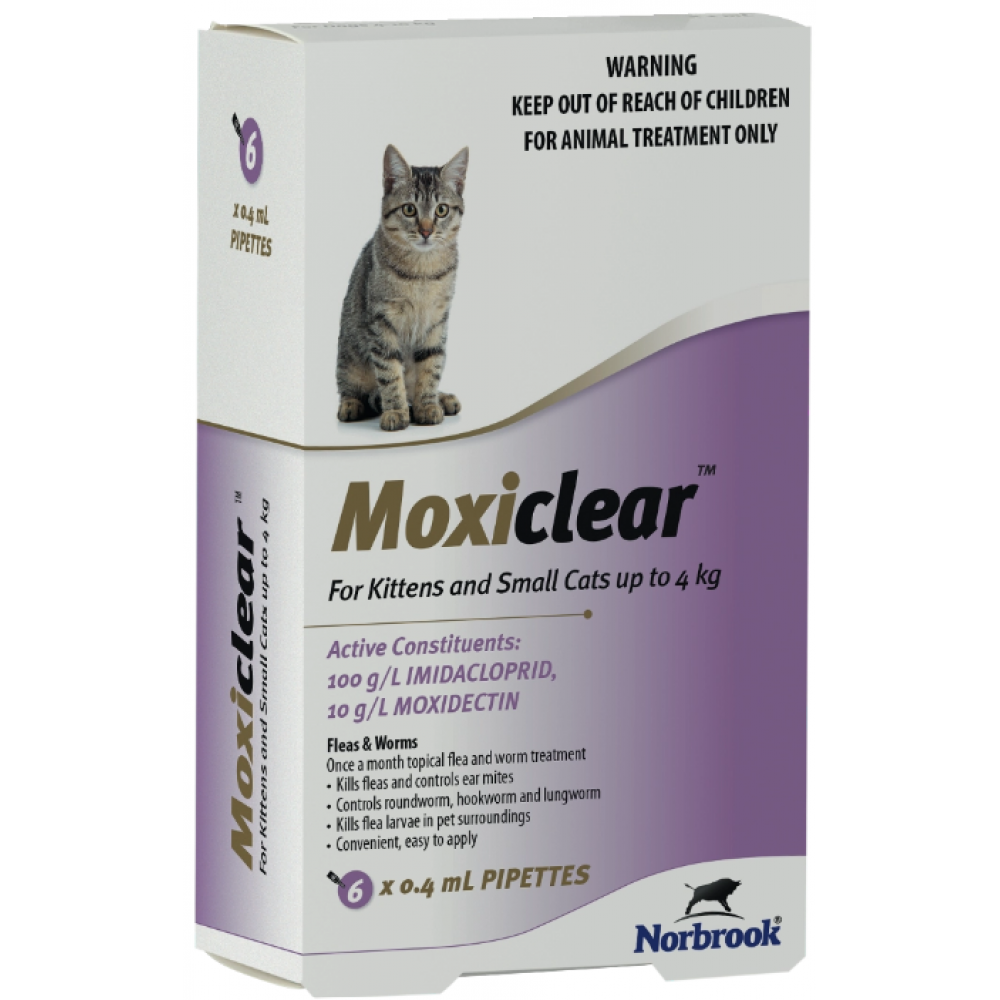 Moxiclear Purple for Kittens and Small Cats - 6 Pack