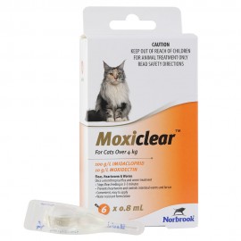 Moxiclear Orange For Cats Over 4kg - 6 Pack